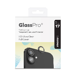 GlassPro+ Full Coverage Tempered Glass Lens Protector iPhone 17 (Black)