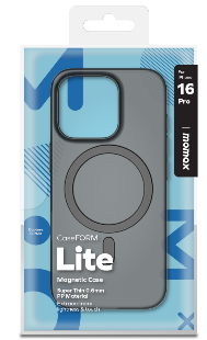 Ultra ince Lite CaseForm Magnetic Case iPhone 16 Pro (Transparent Black)