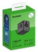 1-World2 45W 5-Port Dual AC Travel Adaptor (Black)