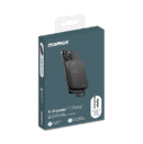1-Power F.Pass+ 10000mAh Battery Pack with Built-in Cable and Magnetic attachment (Black)