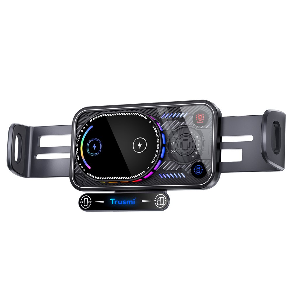 15W Wireless Charger Intelligent Sensor Car Phone Holder Grey