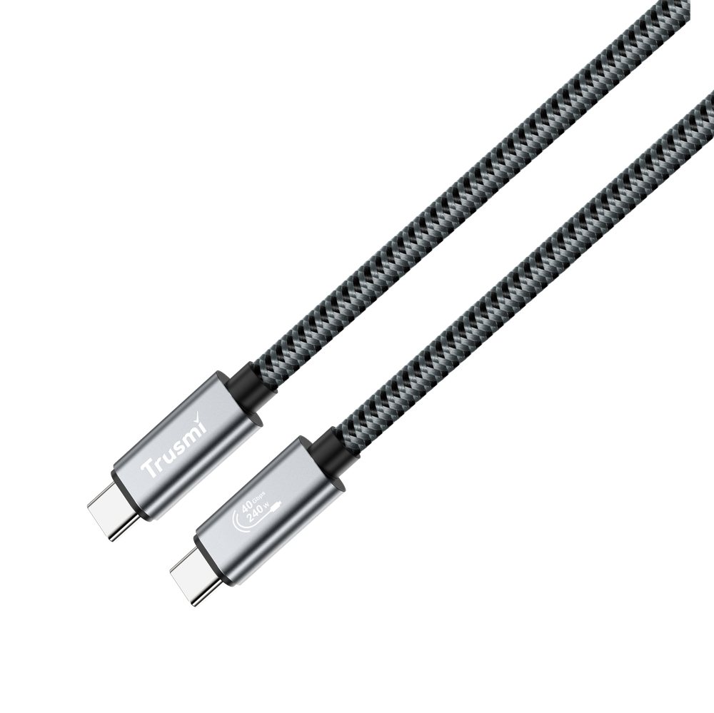 100W A/C to C/L PVC Aluminum Alloy Braided Cable Black 1.2M