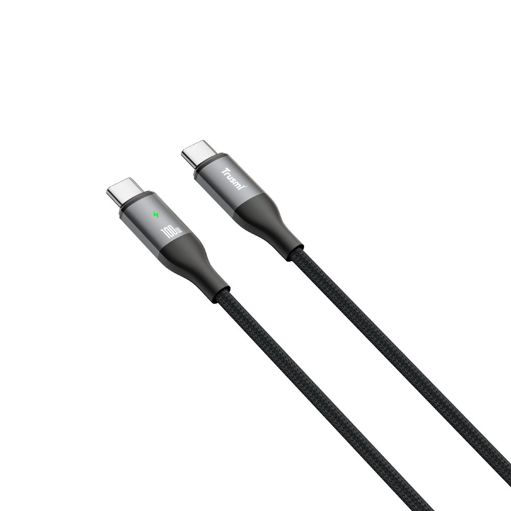 240W USB-4 High Frequency Data Charging Braided Cable 1.8m Black Supports 8K60HZ