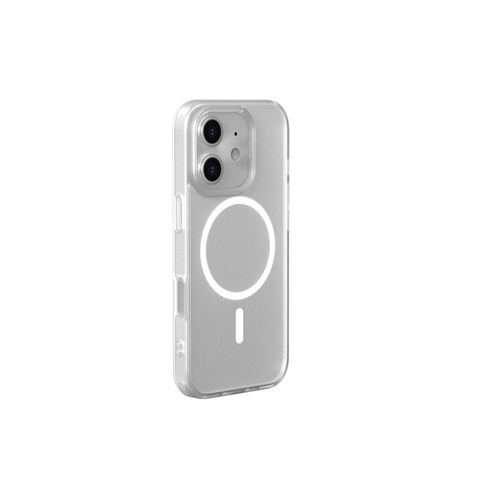 IPHONE 16E TPU+PC Magnetic Skin-friendly Matte Phone Case Transparent white