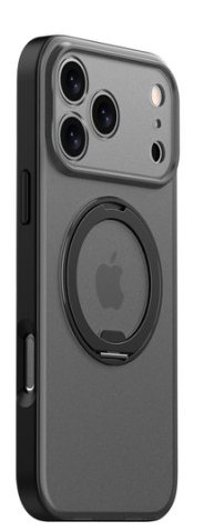 IPHONE 17 Phantom 360° Rotatable Kickstand Skin-Feel Case Black