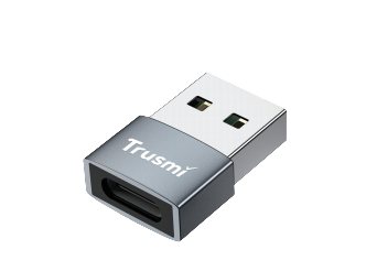 USB-A 2.0 Male to Type-C Female OTG Charging Audio Data Transfer Adapter Space Grey